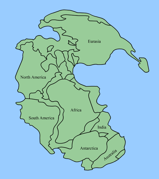 Pangaea mapa