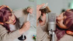 Na snímke prevedenie ASMR techniky.