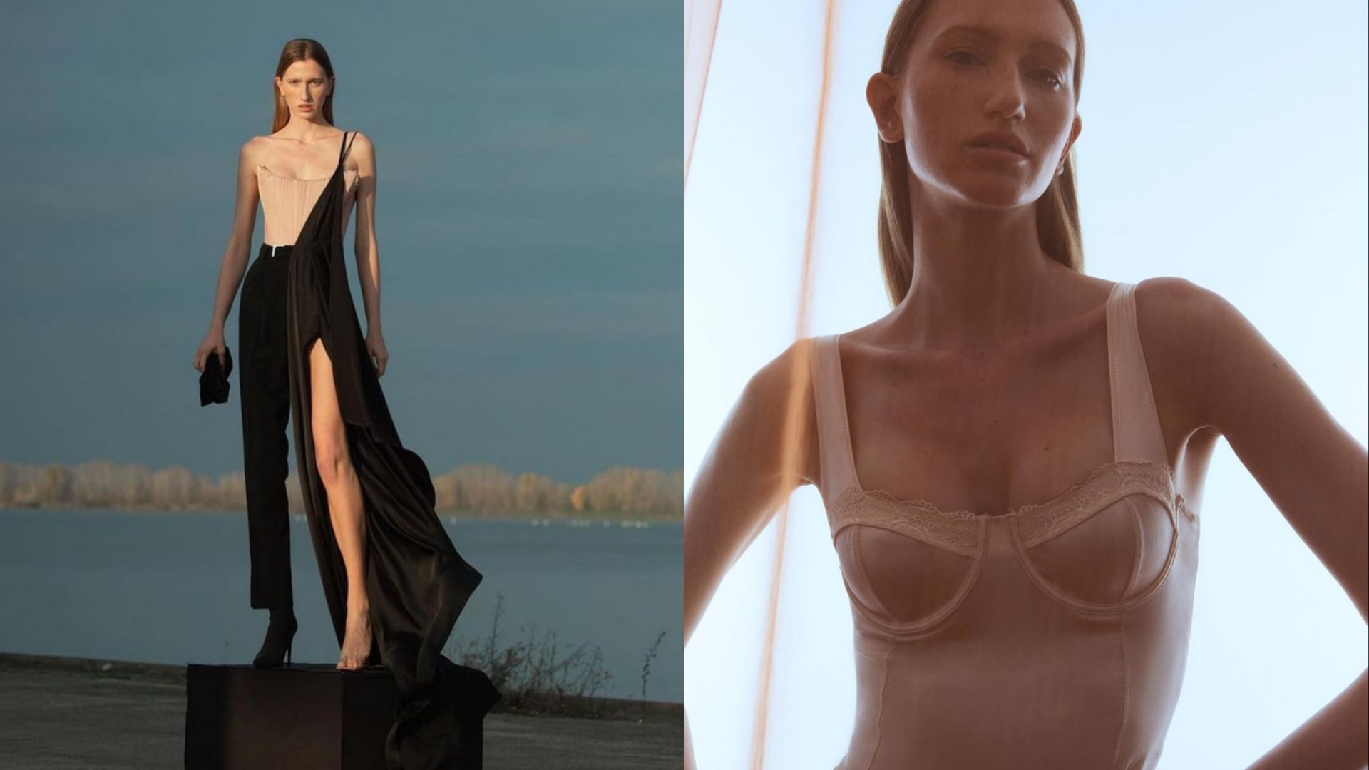 Modelka Linda Novotná v póze