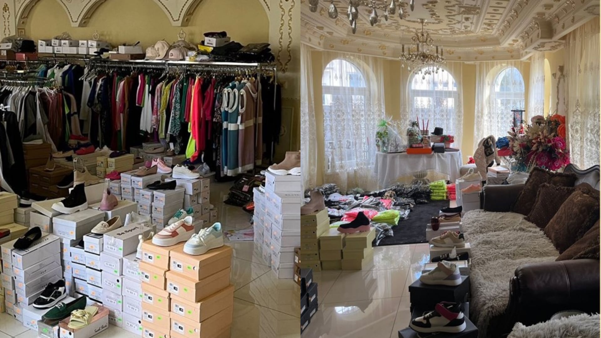 rodinný dom s oblečením