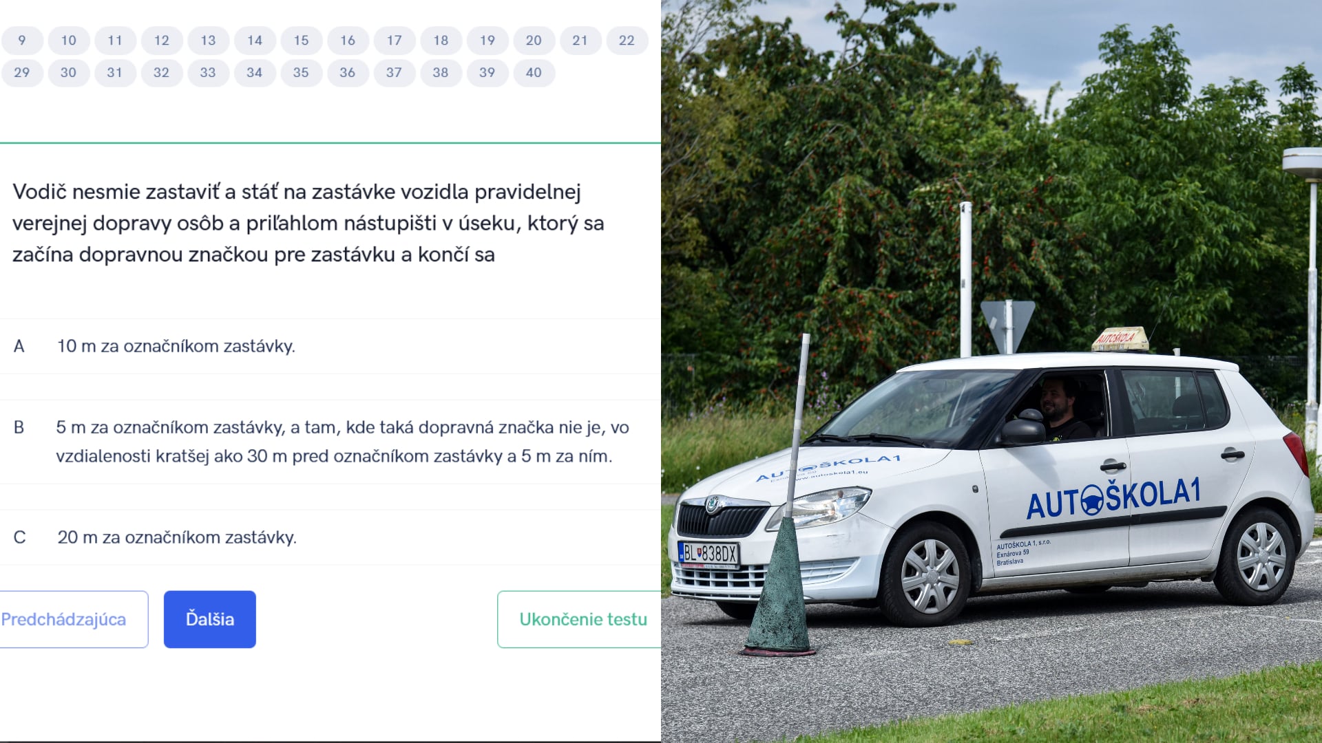 test autoškola