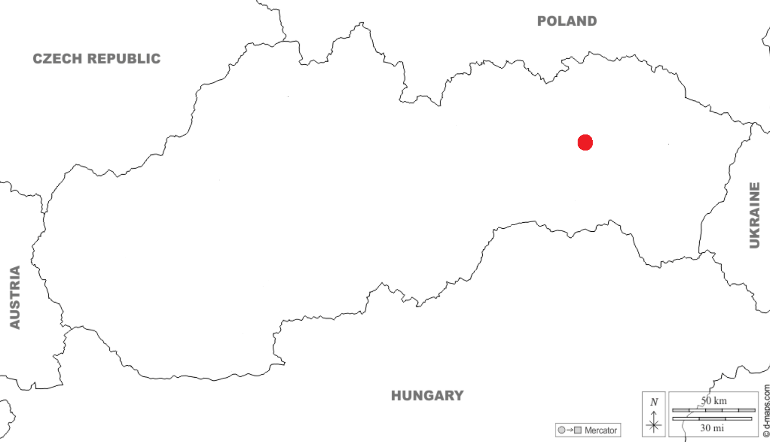 mapa Slovenska