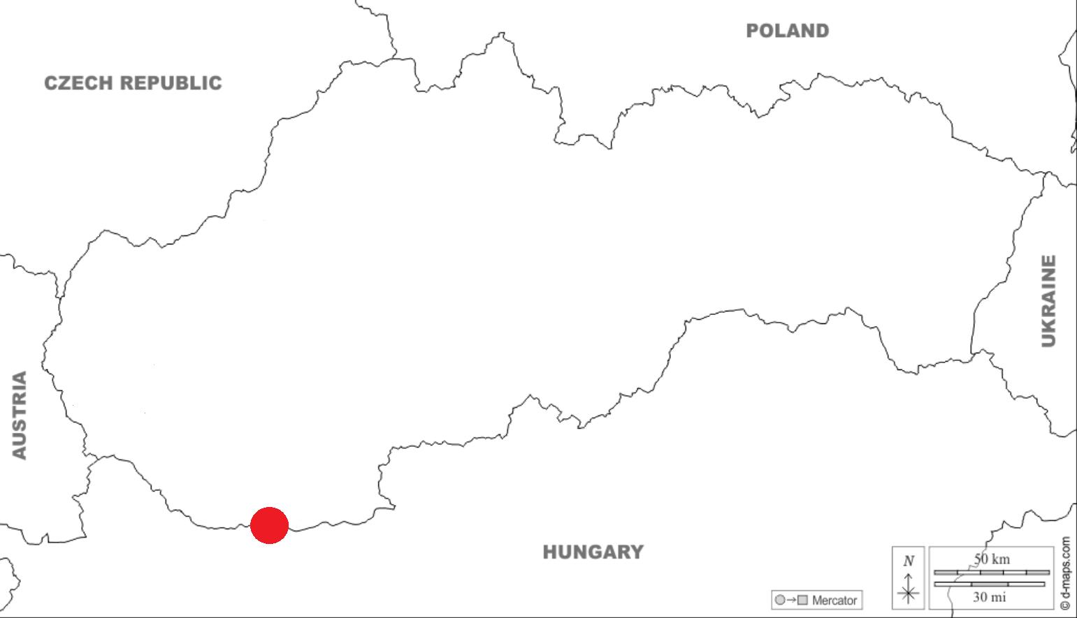 mapa Slovenska