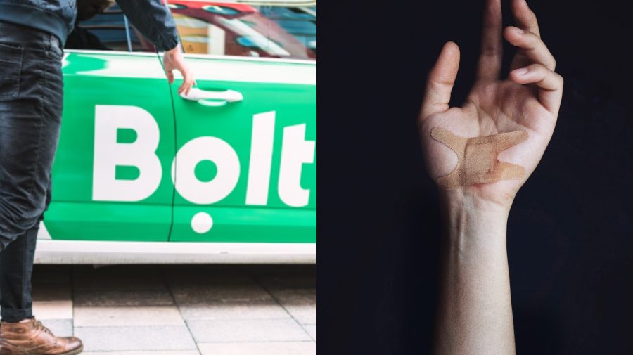 Taxislužba, platforma Bolt a zranenie na ruke