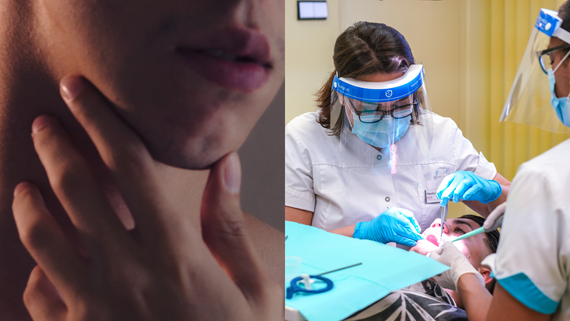 čeľusť a zubárka