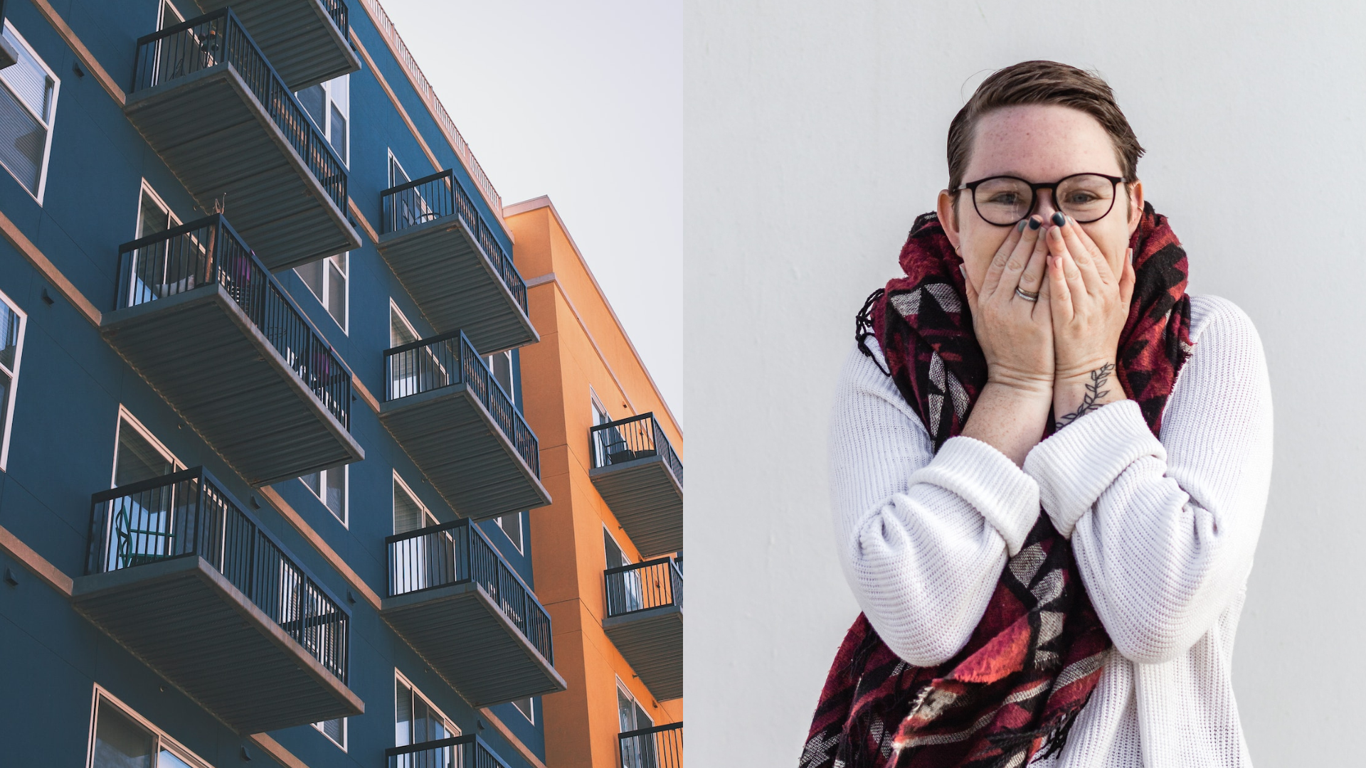 Byty a prekvapená žena