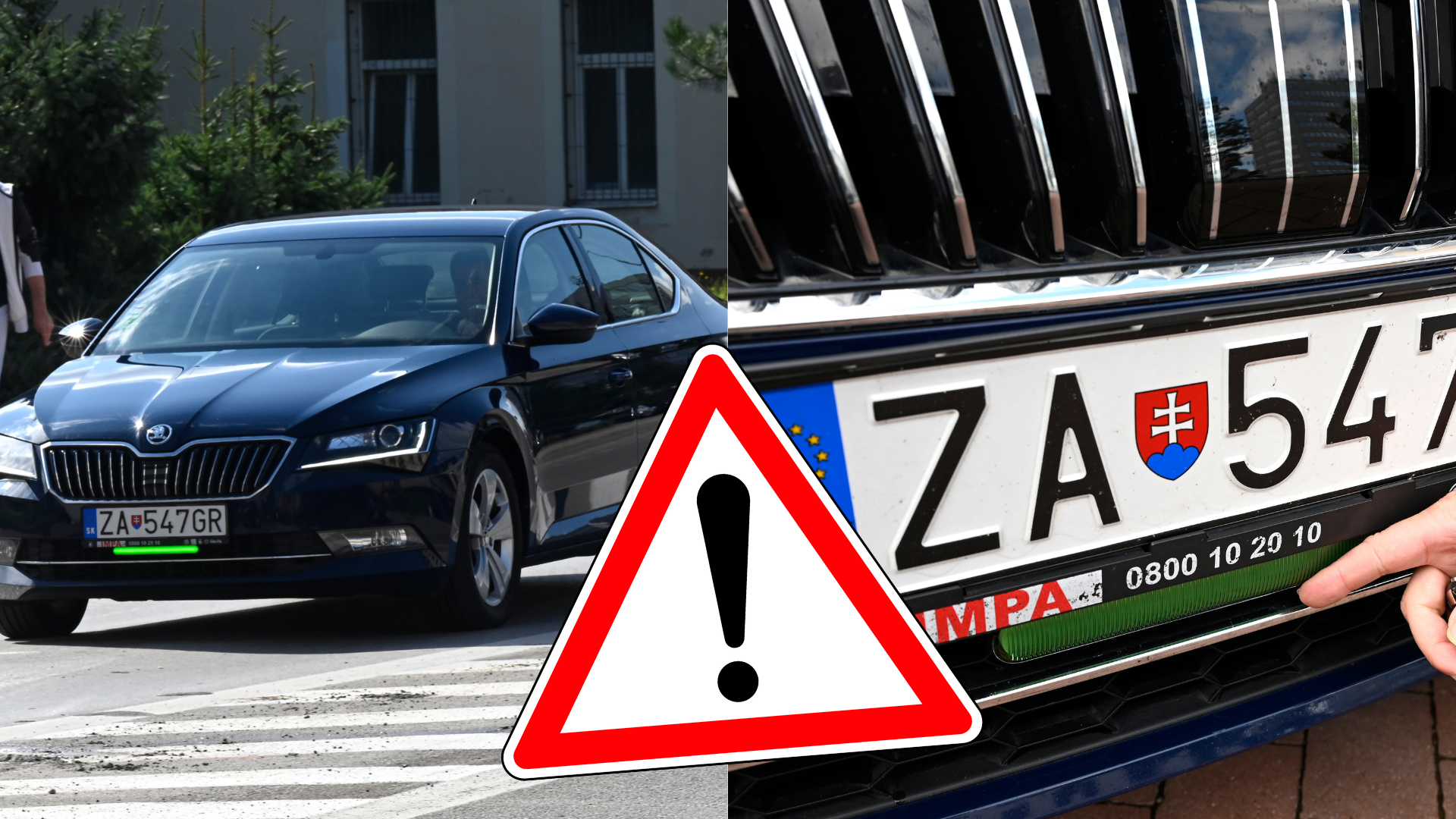 Auto s predným brzdovým svetlom