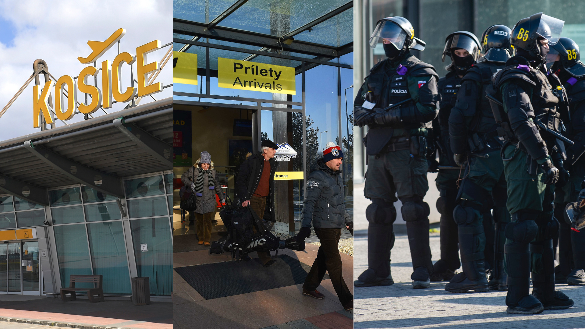 Letisko v Košiciach a v Poprade a polícia