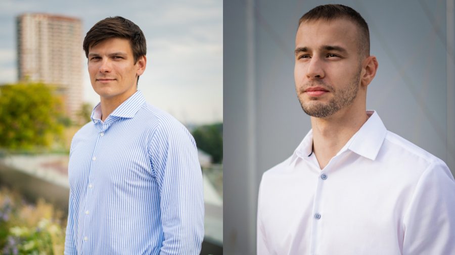 Na snímke sú zakladatelia startupu Ineduco Ivan Fratrič a Alexander Světlík