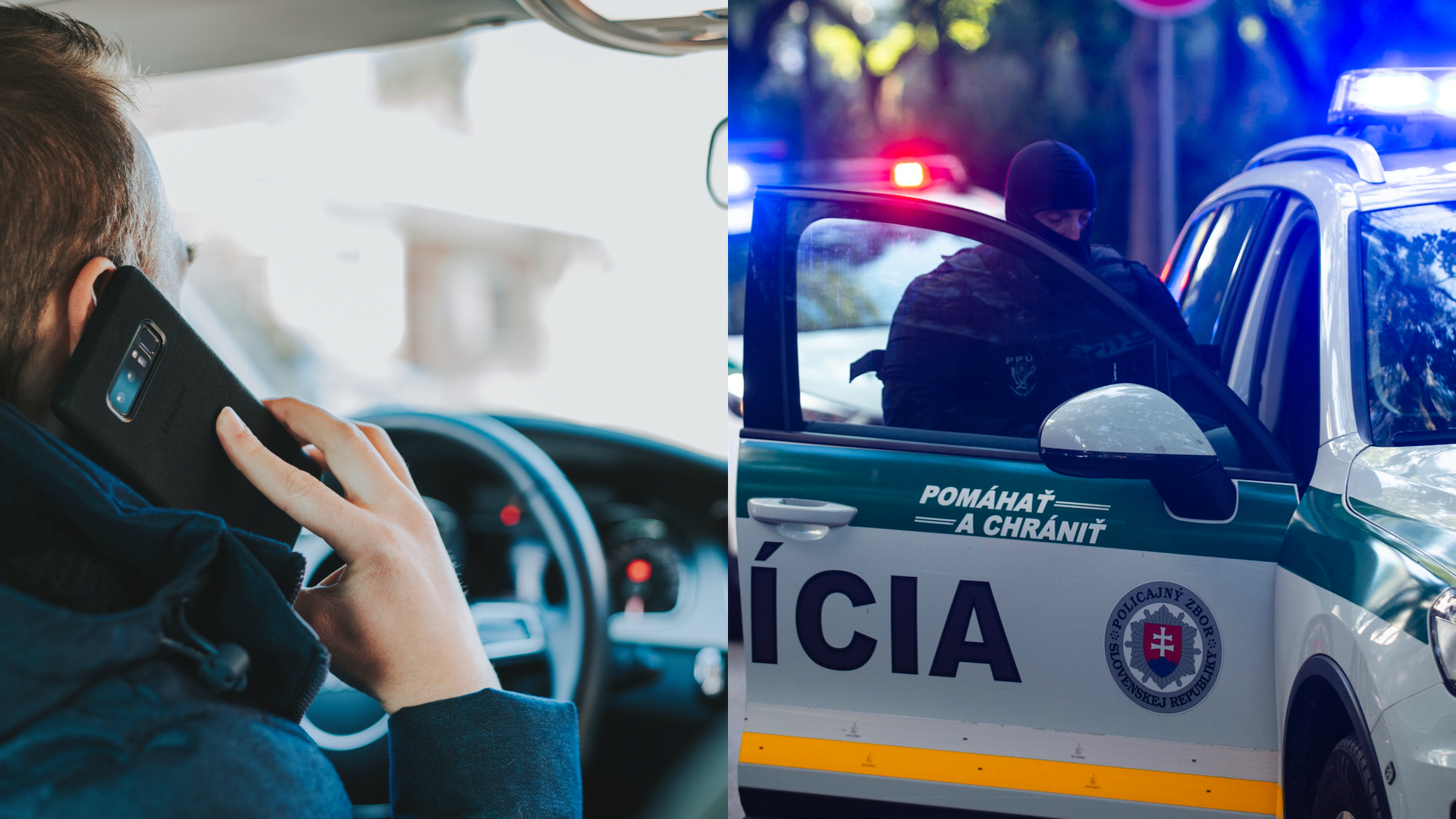 Telefonát na tiesňovú linku, pokuta, policajt v teréne