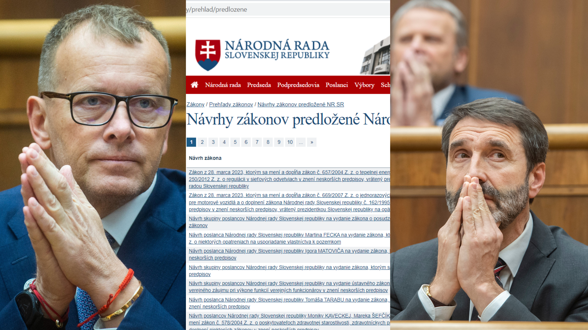 Boris Kollár a Juraj Blanár a návrhy zákonov v NR SR