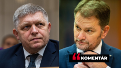Robert Fico a Igor Matovič sa pozerajú