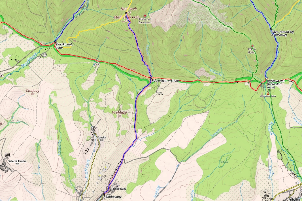 Z Jakubovian na Holý Vrch