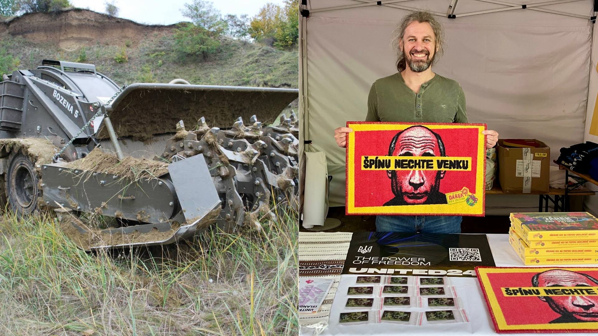 Darček pre putina, reprofoto:twitter/darek pro putina