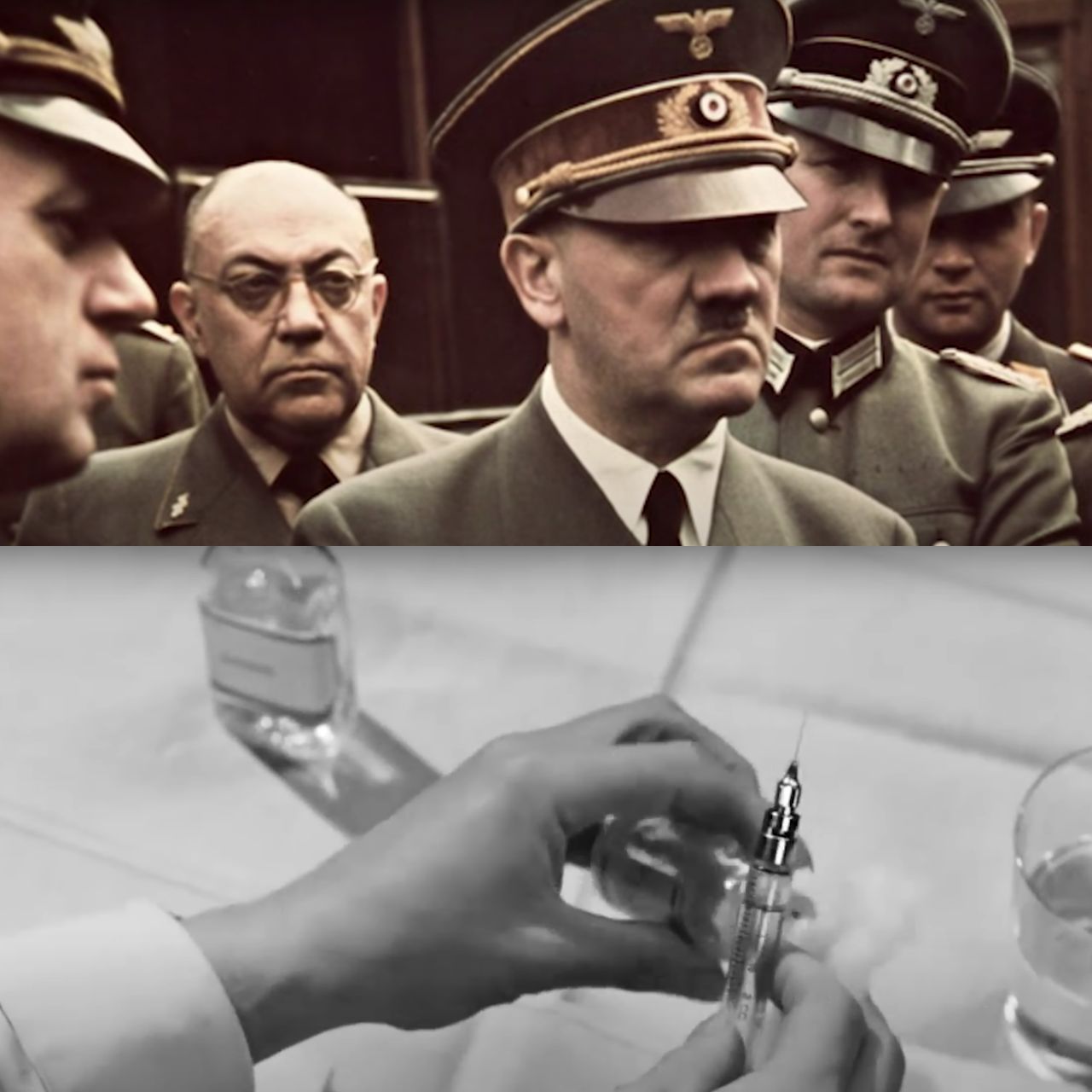 Nemecký diktátor Adolf Hitler, injekčná striekačka