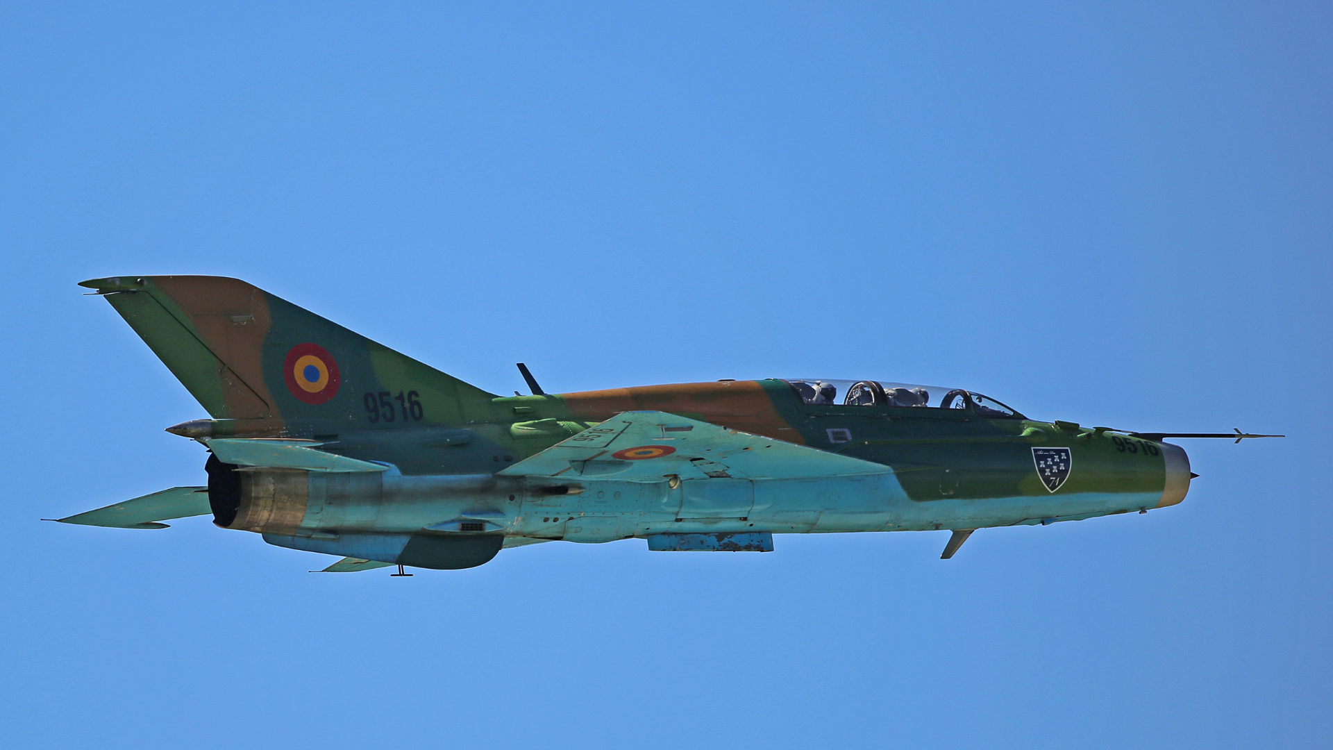 Lietadlo Mig-21 počas skúšobného letu