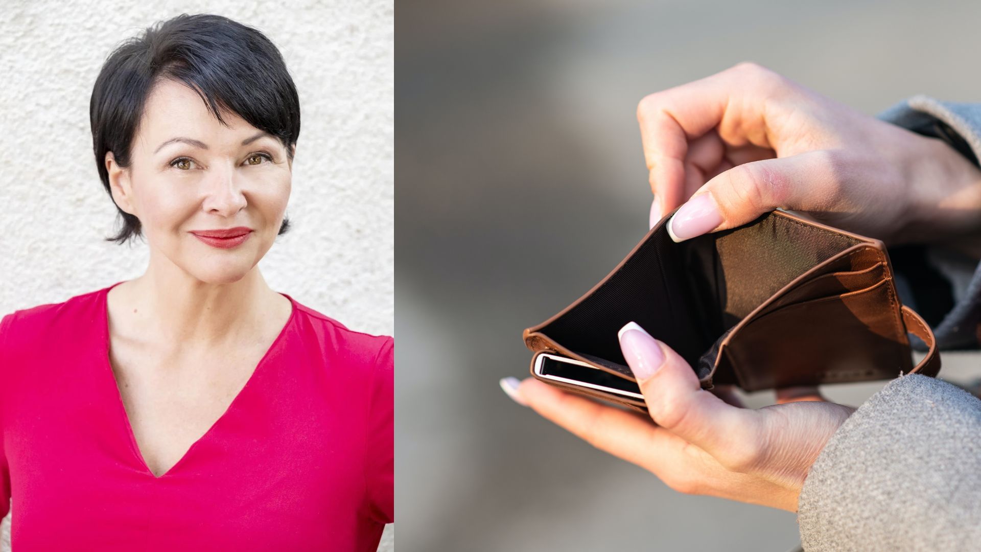 autorka knihy, peňaženka