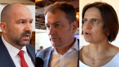 Peter Pčolinský, Igor Matovič, Mária Kolíková rozprávajú