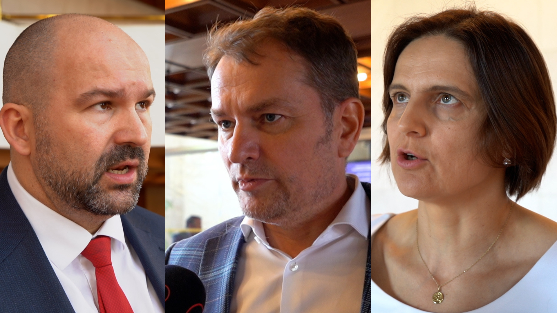 Peter Pčolinský, Igor Matovič, Mária Kolíková rozprávajú