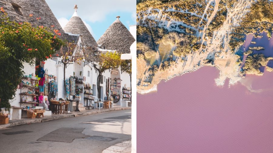 európa dovolenka cestovanie ružové jazero grécko taliansko
