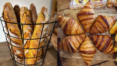 Nénee pravá francúzska pekáreň croissant bageta