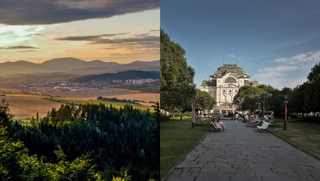 Pohľad na Liptovský Mikuláš a park v Košiciach