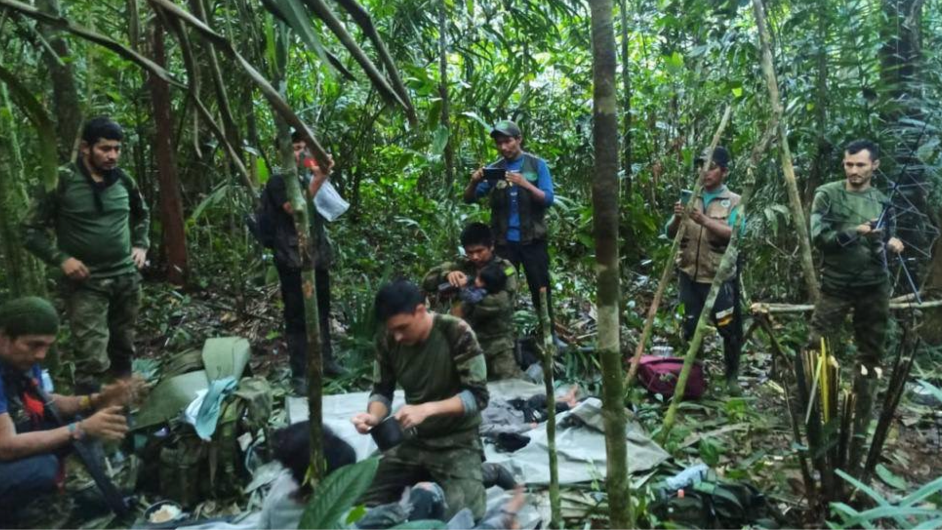 Záchranári v pralese