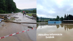 Zničený most (Giraltovce) a povodne vo Svidníku