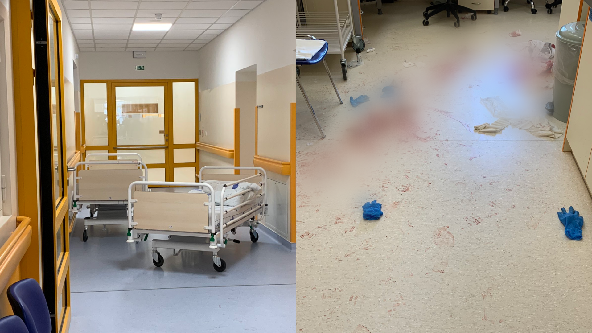 Nemocničné lôžka a miesto činu