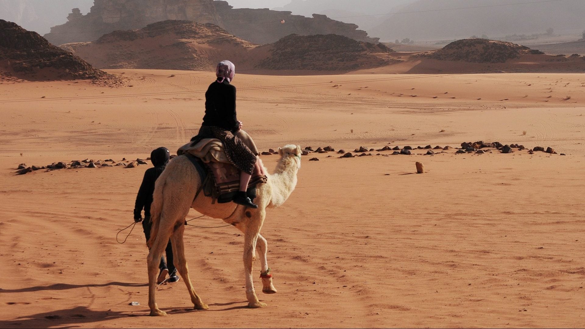 púšť a muž na ťave