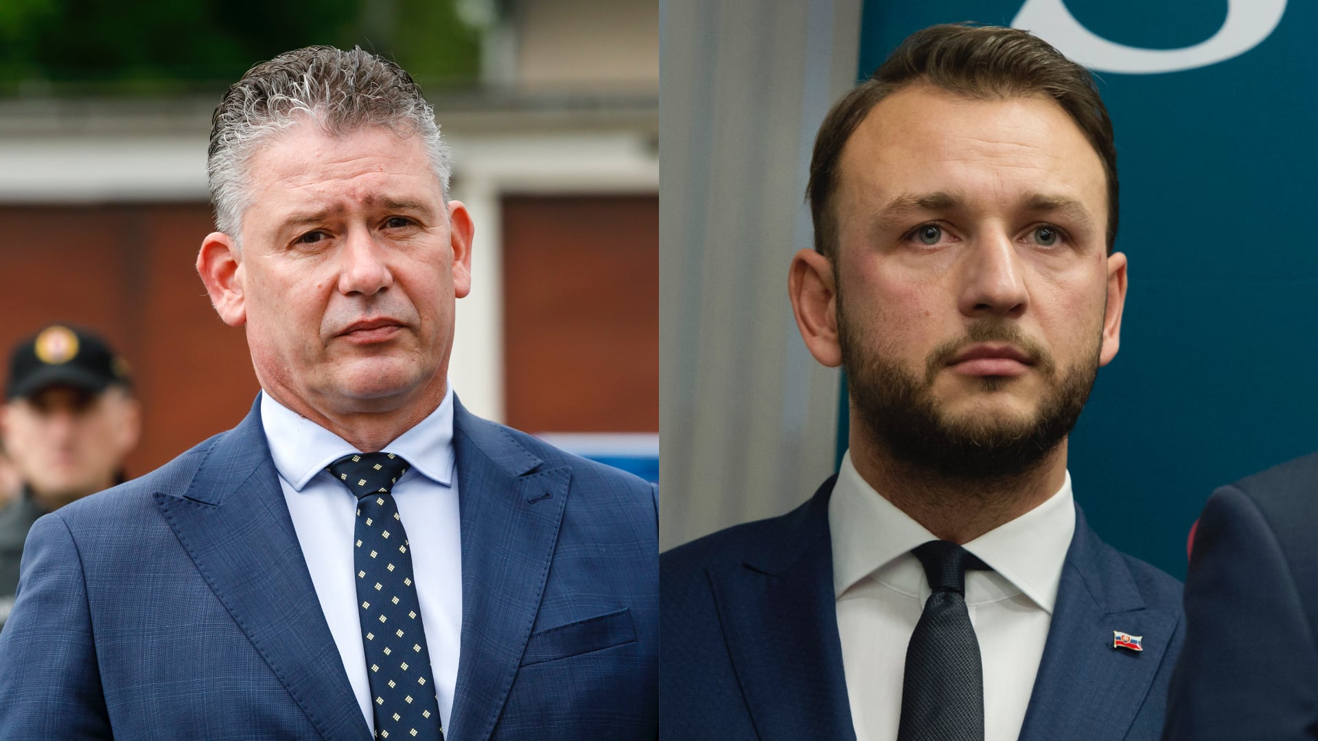 Exminister vnútra Roman Mikulec a poslanec Hlasu Matúš Šutaj Eštok