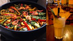 paella, pina colada