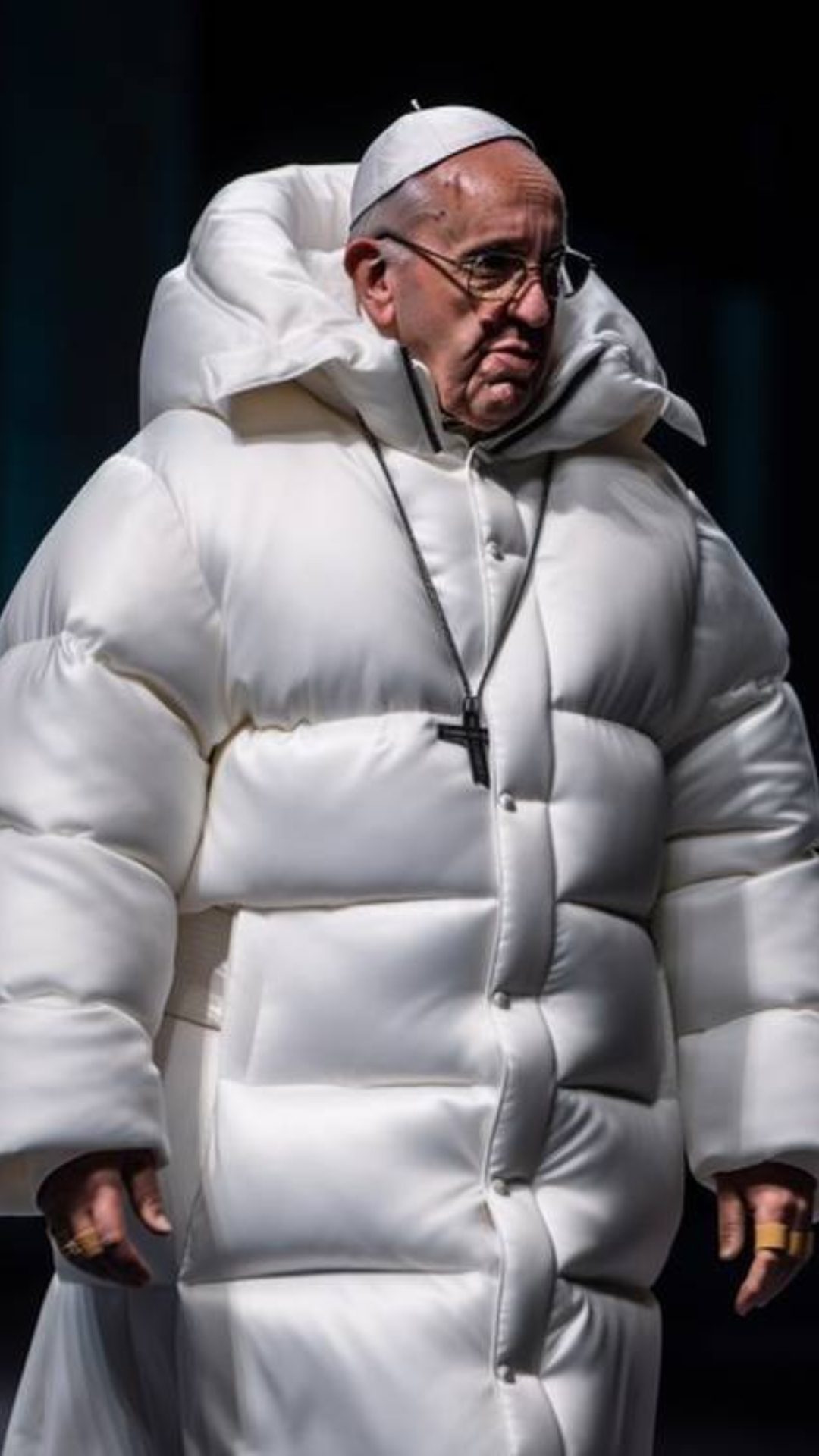 Pápež v značkovej bunde