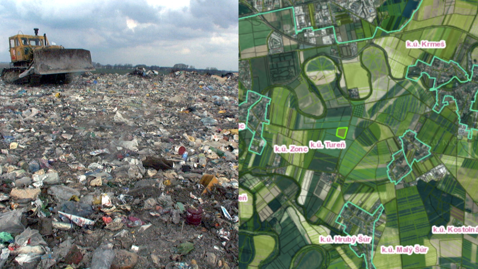 skládka odpadu pri Senci