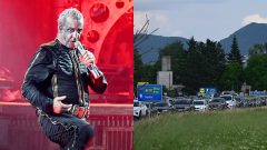 Koncert kapely Rammstein v Trenčíne a zápchy, kolóny a skolabovaná doprava