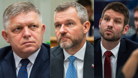 Robert Fico, Peter Pellegrini a Michal Šimečka mlčia