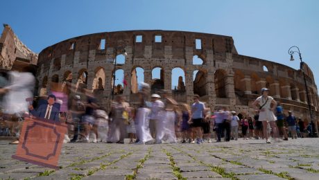 Rímske Koloseum, ktoré poškodil turista