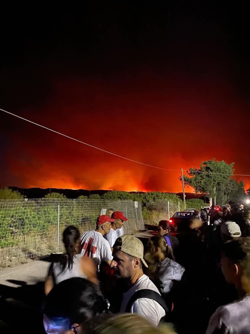 Zábery požiarov v Grécku
