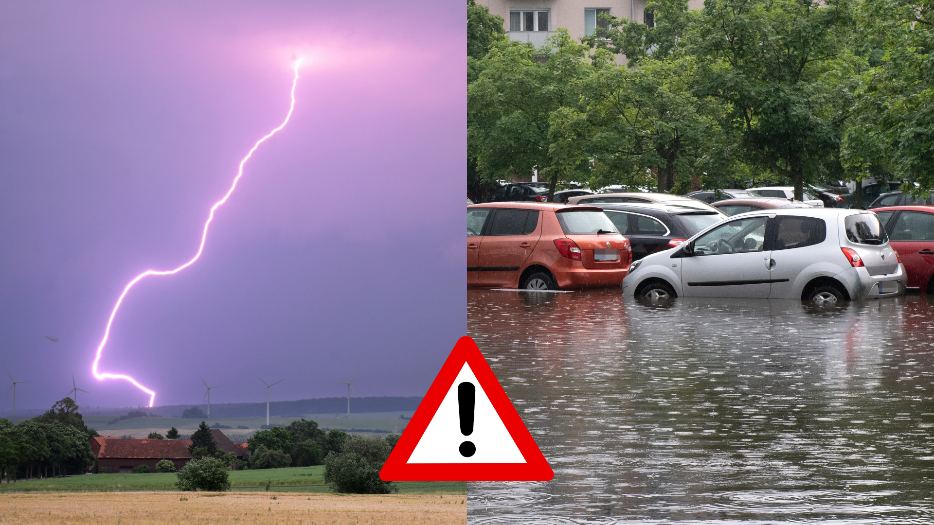 búrka počasie zrážky povodeň