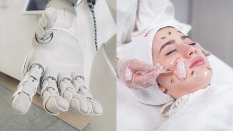 umelá inteligencia a žena na kozmetike