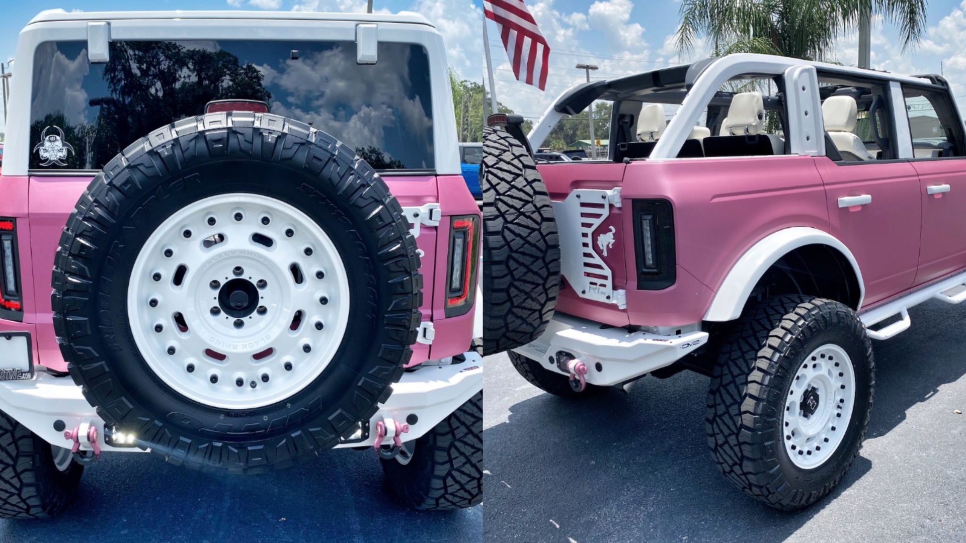 Zadná strana Barbie Dream Bronco