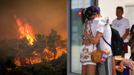 Požiar v Grécku a ľudia sa vítajú na letisku