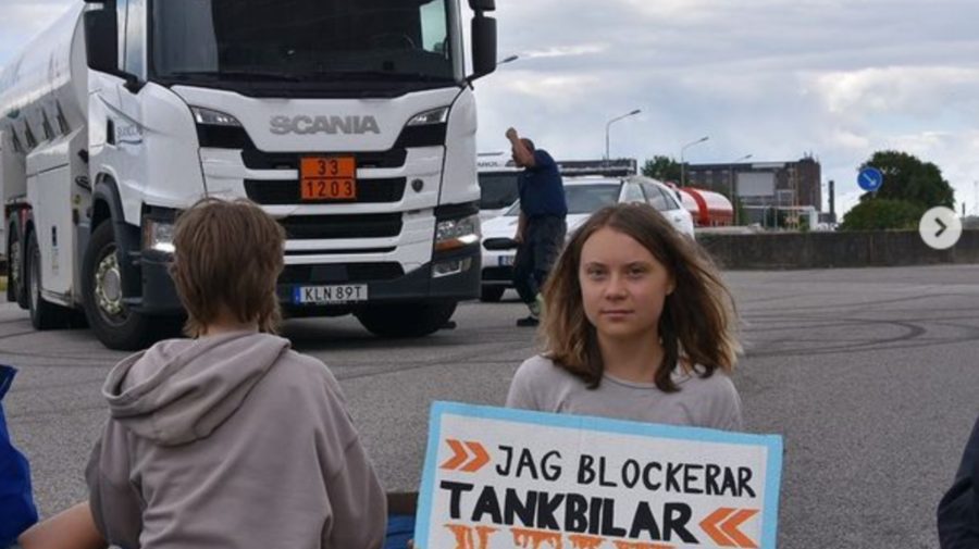 Klimatická aktivistka Greta Thunbergová protestuje v meste Malmö
