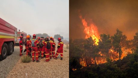 Slovenskí hasiči bojujú s obrovským požiarom na gréckom ostrove Rodos