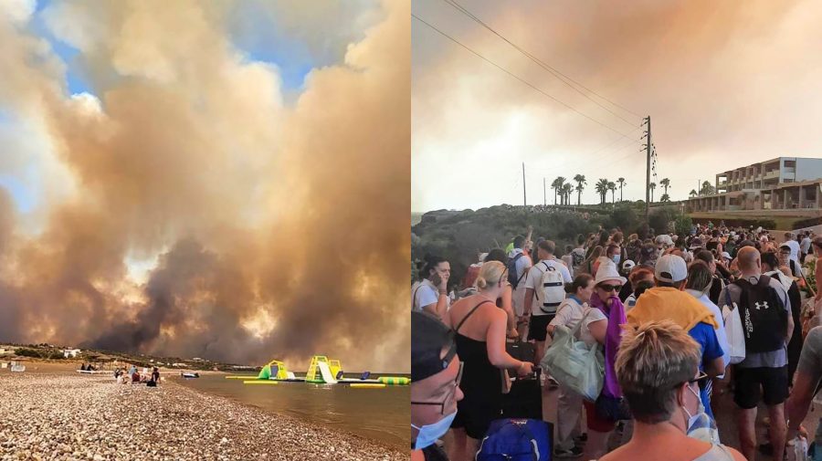 Katastrofálne požiare na ostrove Rodos v Gŕecku