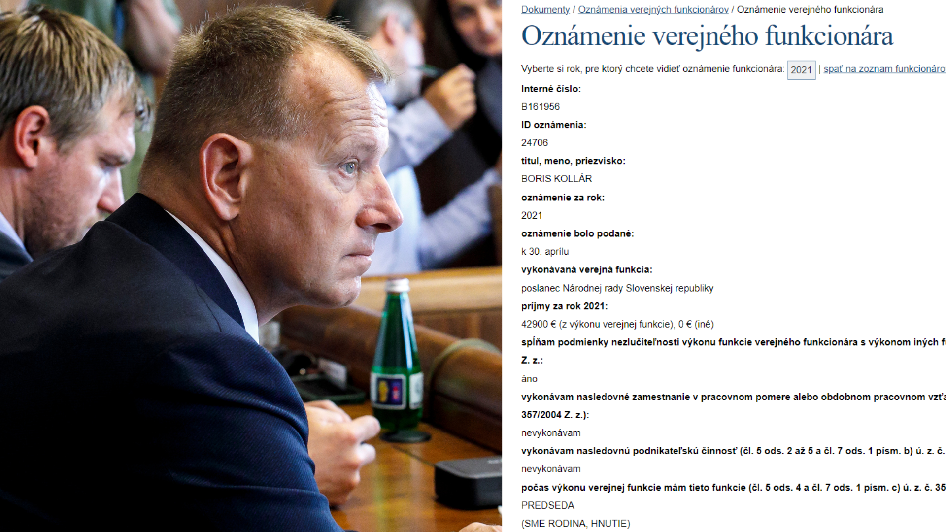 Boris Kollár pozerá