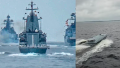 Ruská flotila a plávajúci dron