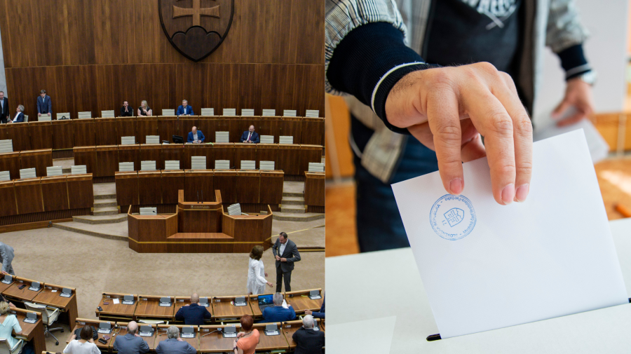 Plénum parlamentu a volebná urna