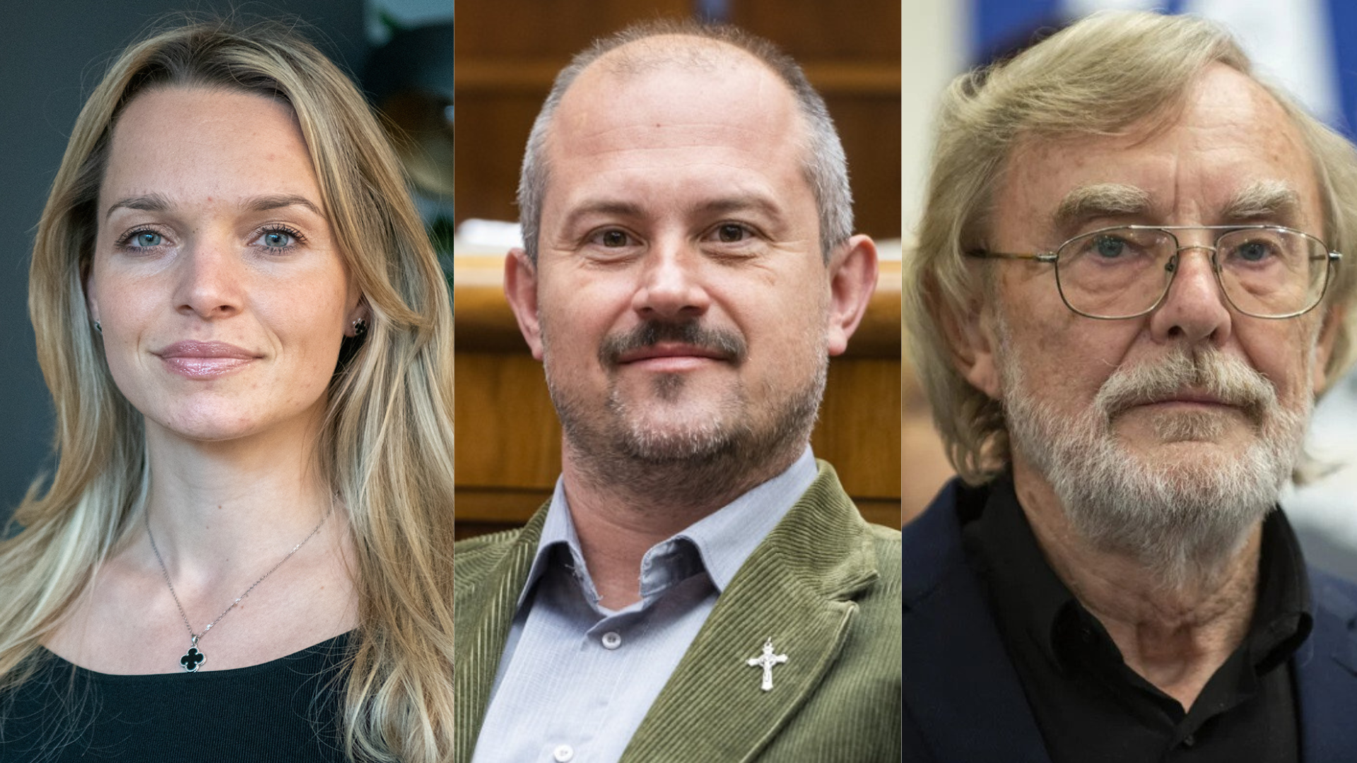 Na fotke je Romana Tabák, Marian Kotleba a Ján Benčík