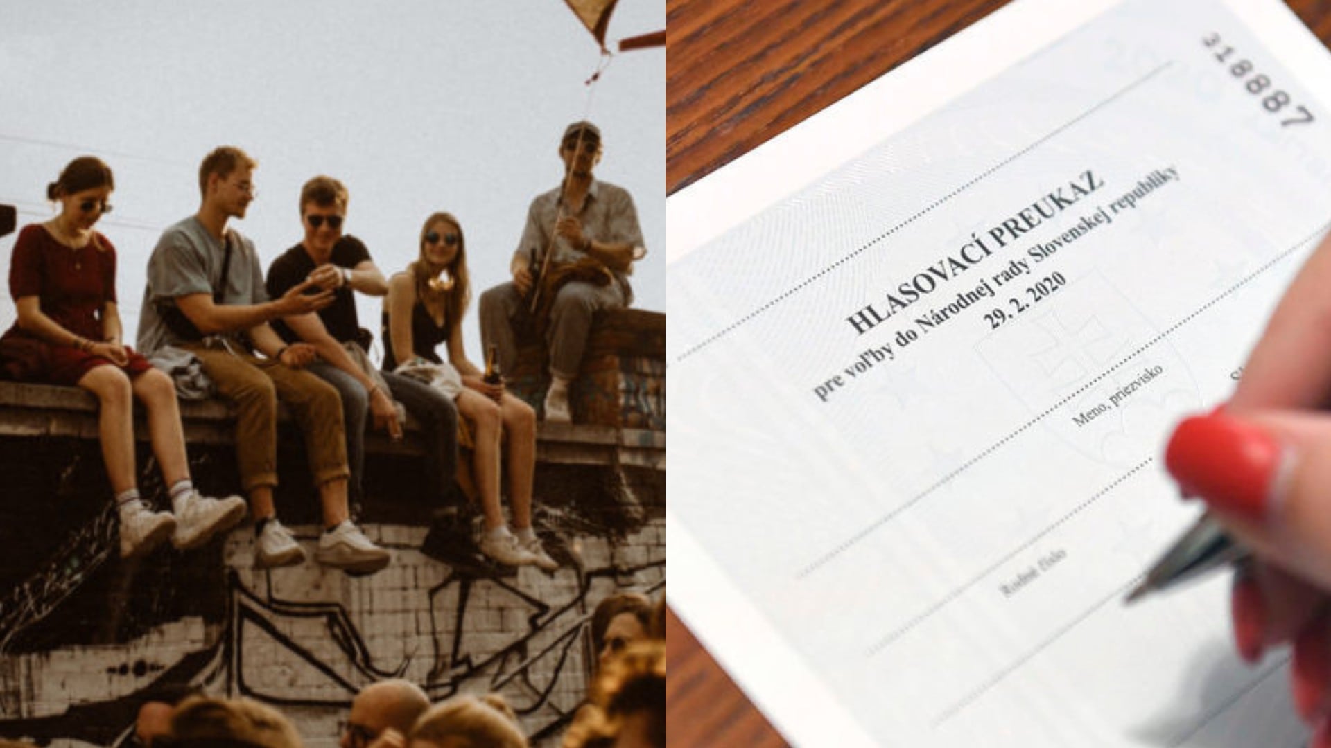 mladí ľudia, hlasovací preukaz